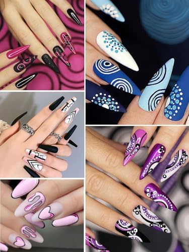 12 Color 3D Nail Art Pens Set Kalolary 0.5MM Nail Art Markers