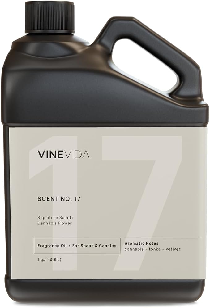 VINEVIDA [128oz] Cannabis Flower Fragrance Oil for Candle Making and Soap Making - Premium Candle Scents for Soy Candles