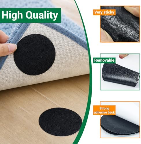 20 Sets - 3 inch Round Hook and Loop Tapes, Fabrics Nylon, Black