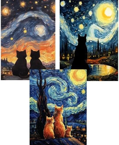 VeGuude 3 Pack Diamond Art Kits for Adults Home Wall Decor Gift 12x16In