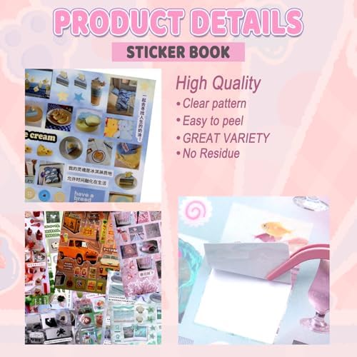 30 Sheets Japanese Sticker Book Vintage Aesthetic Scrapbook Journal Stickers Cute Korean Stickers for Journaling Scrapbooking Supplies Kawaii Sticker for Kids Adult DIYCosmtic Books P