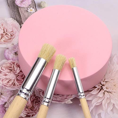 Wooden Stencil Brush Penta Angel Natural Bristle Wood Template Art Paint Brushes for Acrylic Oil Watercolor Painting on Wall Paper and Crafts Project DIY (12)