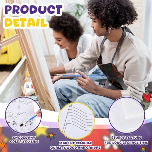 Sherr 140 Pcs 20 Set Pre Drawn Canvas Painting Kit, Pride Month