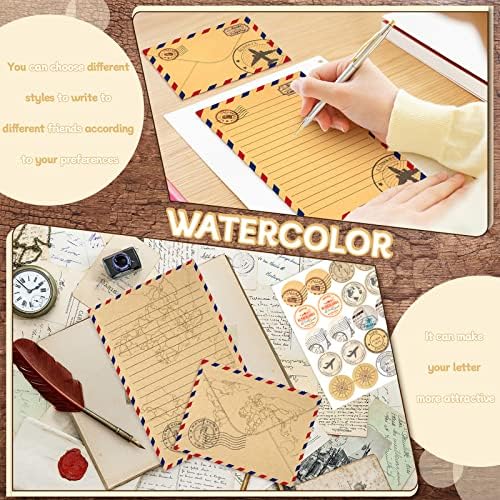 TaoBary 160 Pcs Vintage Airmail Stationery Paper and Envelopes Set