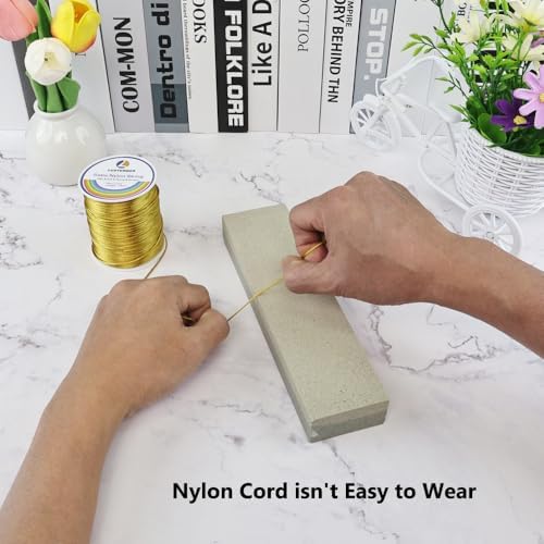 LUSTEMBER 330 Feet Satin Nylon String, 1 mm Silky Smooth Durable Nylon Cord for Jewelry Making, Bracelets, Beading, Necklaces, Macrame, Kumihimo, Rattail, and Chinese Knot Craft