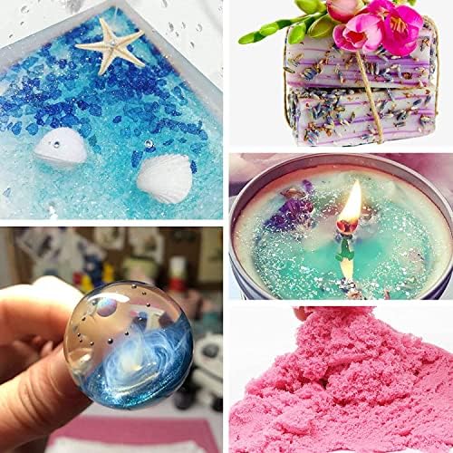 30 Colors Mica Powder, Mica Pigment Powder for Epoxy Resin, Lip Gloss, Eye Shadow, Dye, Soap Making, Nail Polish, Candle Making, Bath Bombs