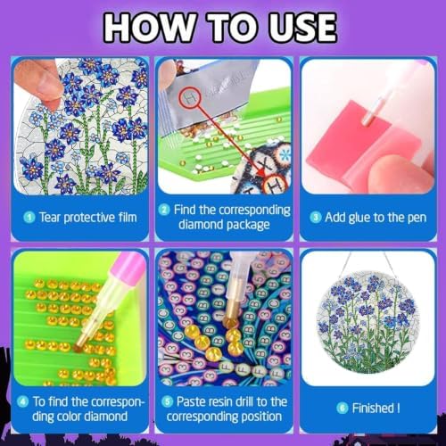 Flower Hanging Diamond Art Kits for Adult Diamond Painting Kit Pendant