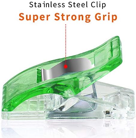 Sewing Clips 100 PCS with Tin Box, Assorted Fabric Clips for Quilting, Binding, Sewing Supplies and Quilting Supplies, Fabric Craft Clips, Alternative to Sewing Pins and Quilting Pins