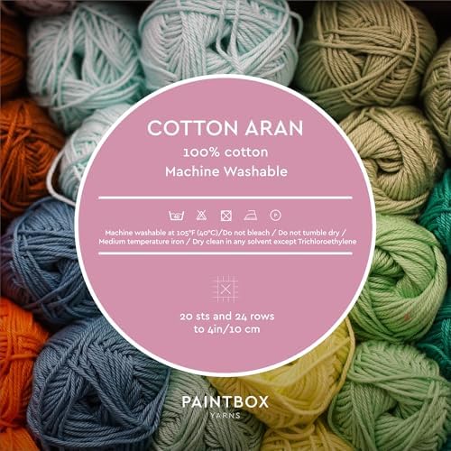 Paintbox Yarns 100% Cotton Aran Yarn 1.76oz / 50g, 93yds / 85m