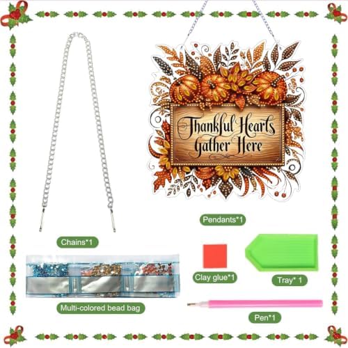 Fall Hanging Diamond Art Kits for Adult Diamond Painting Kit Pendant