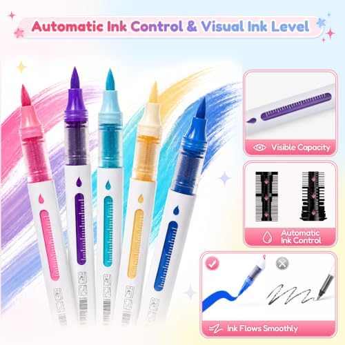 48 Colors Acrylic Paint Markers with Automatic Ink Control System