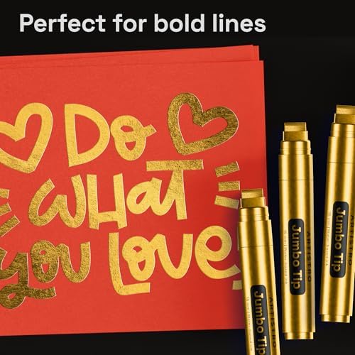ARTISTRO Gold Paint Pens - Jumbo Tips - Set of 5
