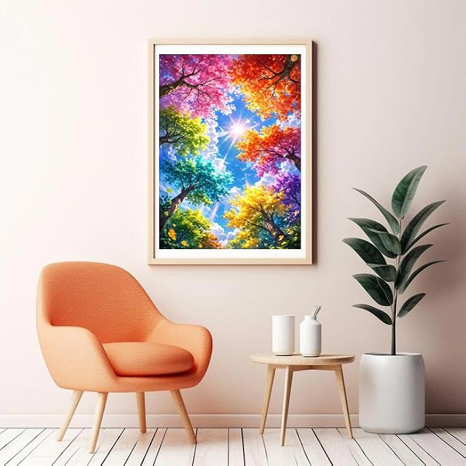 GQYCZZ 5D Four Seasons Tree Diamond Art Kits for Adults/Beginner 12X16Inch