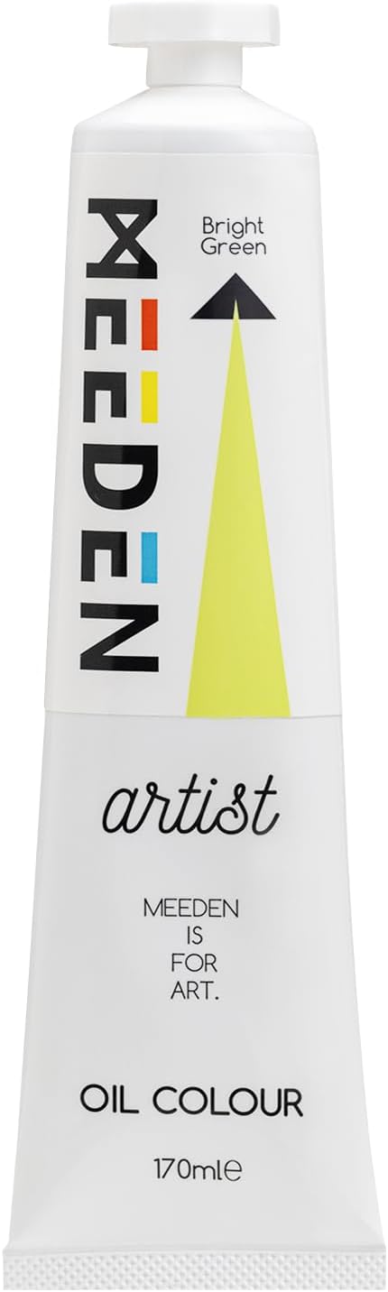 MEEDEN Artist Grade Oil Paint: Bright Green - 170ml/5.7oz Tube | Professional Art Paints and Supplies for Canvas Painting