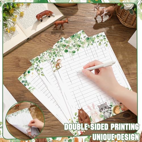 TaoBary 160 Pcs Woodland Animal Stationery Paper and Envelopes Set