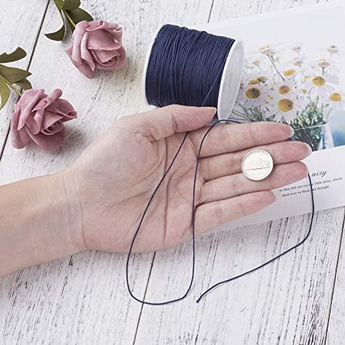 Elecrelive 100Yards Prussian Blue Nylon Crafting Cord 0.8mm Beading String