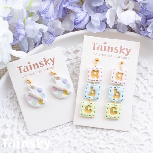 Tainsky Teacher Polymer Clay Cutters, 21 Shapes for Back to School Earrings