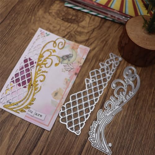 Cutting Dies Metal Stencils Scrapbooking Tools DIY Embossing Template for Paper Card Making Album Arts Crafts Supplies (Lace Greeting Card-10.1x5.4cm)