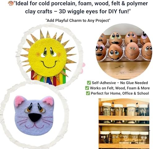 3D Resin Doll Eyes – 7mm Self-Adhesive Craft Eyes (24 pcs / 12 Pairs) – Realistic Cabochon Eyes for Amigurumi, Dolls, Polymer Clay, Cold Porcelain, Felt & DIY Crafts (Green, Blue and Brown)
