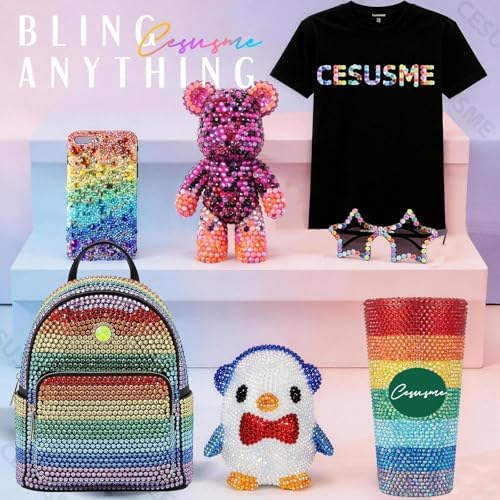 28000 Pcs Color Rhinestones Bedazzling Kit, Yellow Resin Gems with Tools