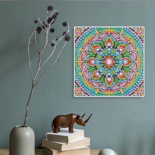AiYuanzsh Special Shape Diamond Painting Set for Adults, Mandala 5D Partial Drilling Diamond Art Set for Beginners, Paint Gem Art Painting Crafts with Diamonds 30x30cm