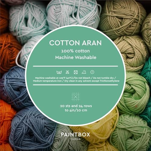 Paintbox Yarns 100% Cotton Aran Yarn 1.76oz / 50g, 93yds / 85m