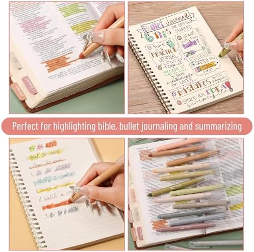 Mr. Pen- No Bleed Gel Highlighters, Soft & Muted Colors, 16 Pack