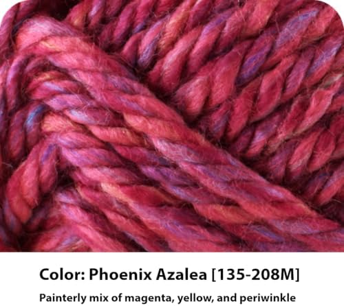 Lion Brand Yarn Hometown Yarn, Super-Bulky Yarn for Knitting, Crocheting, and Crafting, 3 Pack, Phoenix Azalea