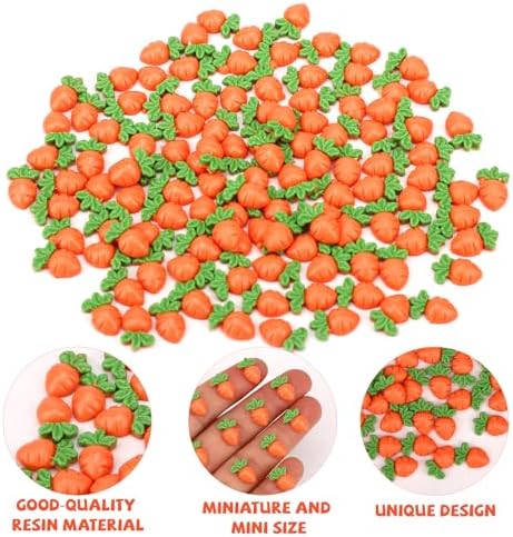 210pcs Mini Carrots, Resin Mini Easter Carrot Decor for Crafts