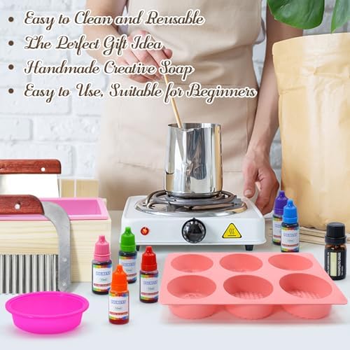 WhizToys Premium Soap Making Kit for Adult, DIY Soaps Making Full Set | DIY Craft Supplies with Soap Base, Essential Oils, Birthday Holiday Gifts for Girls Fun, Easy, Creative DIY Craft Kits