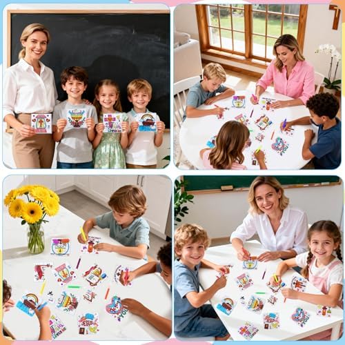 24 Sets Sunday School Crafts for Kids Ages 4-8, Christian VBS Craft Puzzle Jesus Cross Bible, Religious Arts Gifts for Classroom DIY Activity, Back to School Party Favors, Coloring Game Bulk Supplies
