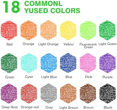 216 Count Colored Pencils Bulk Set in 18 Color, Coloring Pencils for Kids