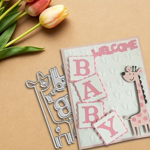 Lapoo Words Cutting Die for Scrapbooking - Durable, Cut Stencils for DIY Scrapbook Photo Album Decorative Paper Card, Card Making Supplies Party Wedding Decorations (Baby 4.7 x 3.9 in)