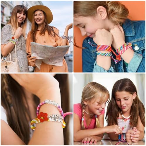 Maynacs Friendship Bracelet Making Kit for Girls 8-12, 28 Pre-Cut Threads