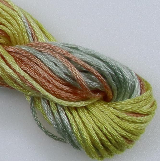 KCS Big skeins of 25 Meters Size 25 Color Variegated Cross Stitch Stranded Threads,6 skeins,4508