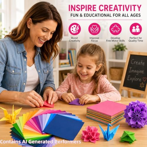 MAQIHAN 300 Sheets 6x6 Origami Paper - 20 Colors Double Sided Craft Paper