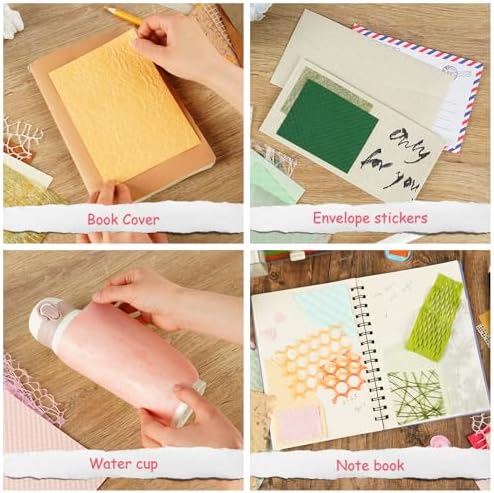 160 Sheets Textured Scrapbook Paper and Mesh Fabric Assorted Set