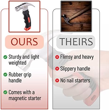Mr. Pen- Claw Hammer, 8oz, Red, Magnetic