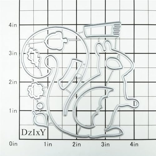 Patchwork Animal Squirrel Metal Cutting Dies for Card Making