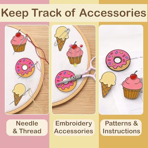 Kraftex Magnetic Needle Minder. Needleminder for Embroidery & Sewing. Cute Needlepoint Accessories. Magnetic Needle Holder for Cross Stitch. Cute Magnet Pin Gift