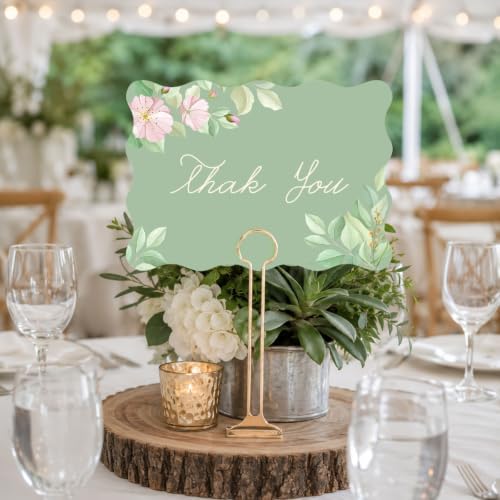 FYSUIMU 100Pcs Sage Green Scalloped Cardstocks 5" x 7" Fresh Green Rectangle Blank Cards with Wavy Edge Thick Card Stock Paper for Invitations DIY Crafts Wedding Baby Shower Supplies