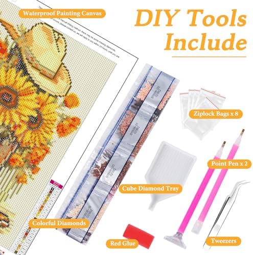 Diamond Art Kits for Adults & Beginners, Cowboy Boot Diamond Painting Kit