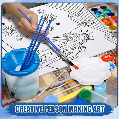 Sherr 140 Pcs 20 Set Pre Drawn Canvas Painting Kit, Independence Day