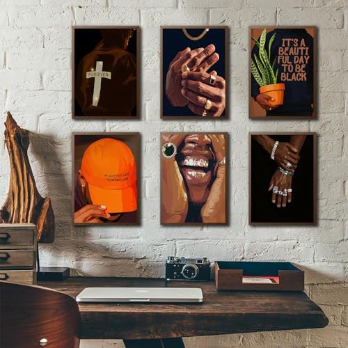 6pack Black Culture & Faith Art Diamond Art Kits，Diamond Painting Kit