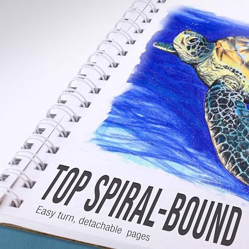U.S. Art Supply 5.5x8.5 Premium Heavy-Weight Paper Spiral Bound Sketch Pad