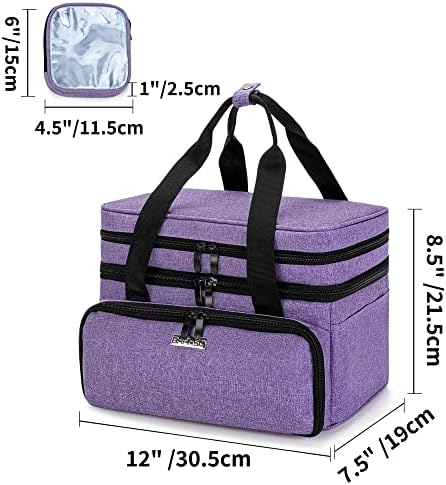 BAFASO Double Layer Sewing Accessories Organizer, Purple