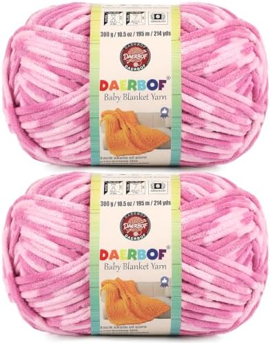6 Super Bulky Blanket Yarn for Crocheting - Chunky Chenille Variegated Yarn