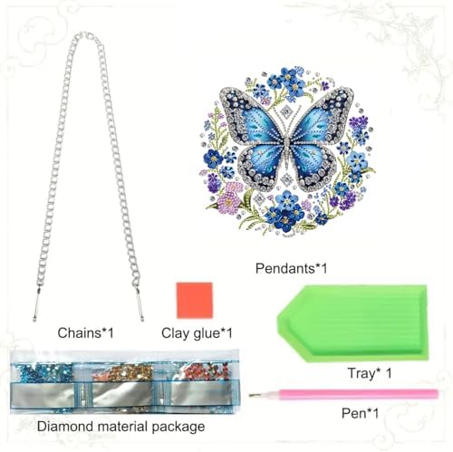 RYMILIE Hanging Diamond Art Kits for Adults Butterfly 8x8inch