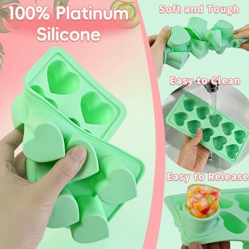 Heart Ice Cube Molds, Heart Shaped Ice Cube Tray 20-Cavity