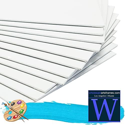 6x8 White Canvas Boards for Painting Bulk 50 Pack.Paint Canvases for Painting Art.Artist Blank Canvases for Painting 6x8 Canvas Panels.Quality Acid Free Primed Canvas Boards for Acrylic,Oil etc